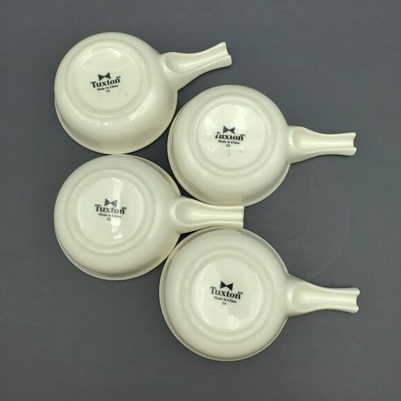 Tuxton Ivory Handled Soup Crocks Restaurant Ware Soup Chili Chowder Bowls - Picture 3 of 6